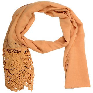 Half Net Diamond Stole- Wheat Brown